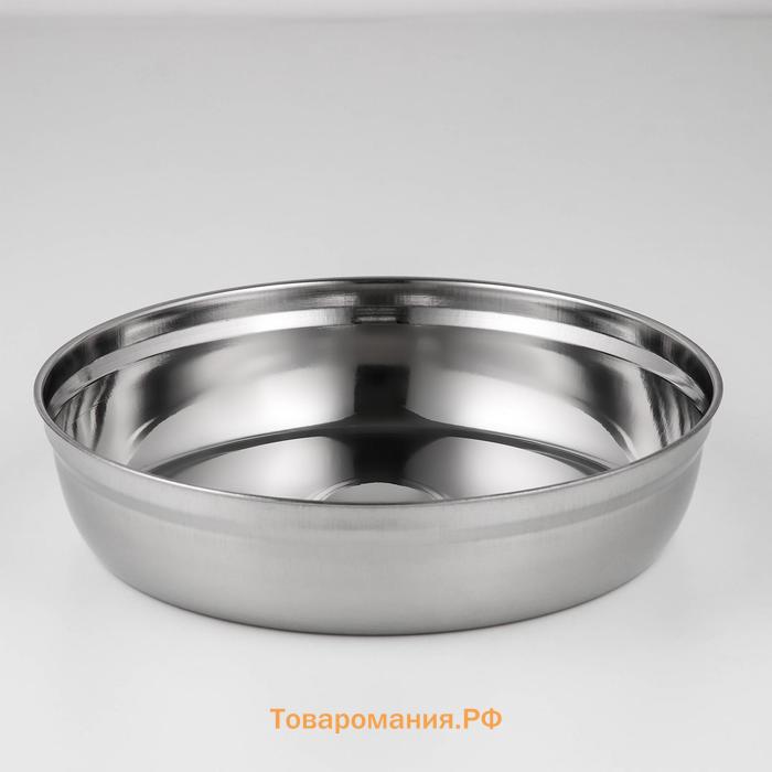 Крышка-Клош, 28×28×4.5 см, круглая, нержавеющая сталь