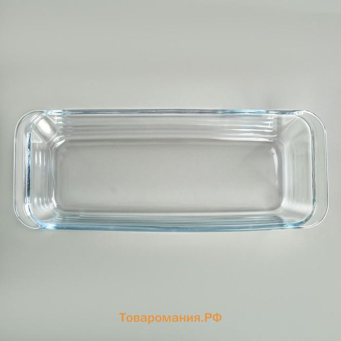Форма для запекания Paşabahçe Borcam, 1.5 л, прямоугольная, жаропрочное стекло, прозрачная