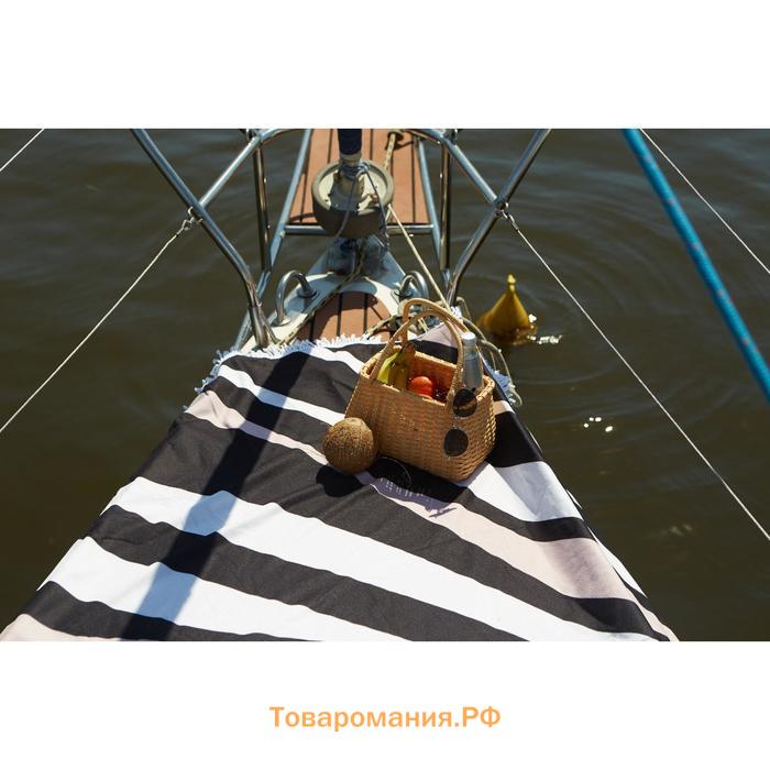 Полотенце пляжное круглое  «Зебра», d=150 см,100% п/э, 330 г/м 2