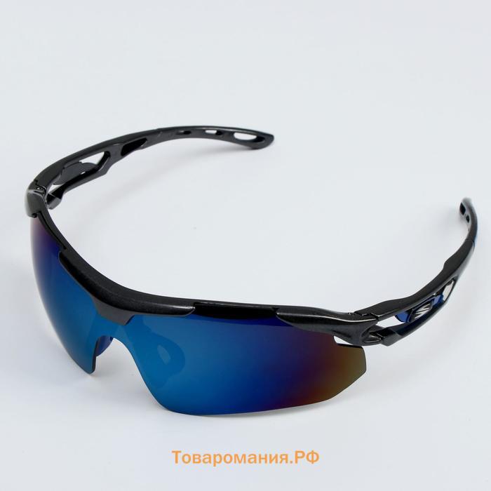 Очки спортивные «Мастер К», uv 400, ширина 14 см, дужка 14 см, линза 4.5×8 см