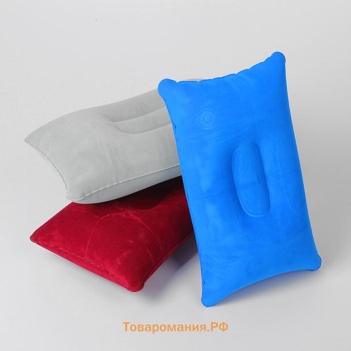 Подушка дорожная, надувная, 38×24 см, МИКС