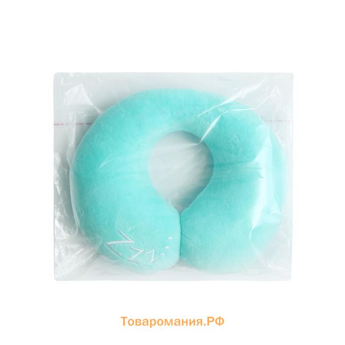 Подушка для шеи Soft Bagel, размер 23x28 см, цвет голубой