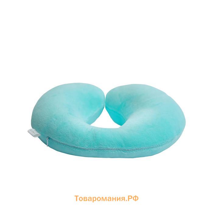 Подушка для шеи Soft Bagel, размер 23x28 см, цвет голубой