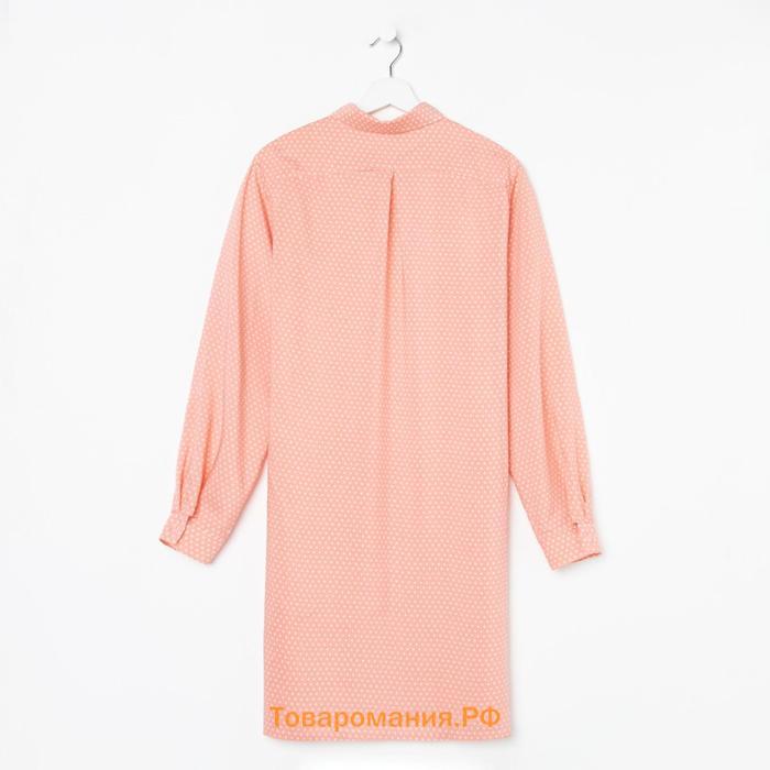 Рубашка (сорочка) женские KAFTAN "Горох", корал, размер 48-50