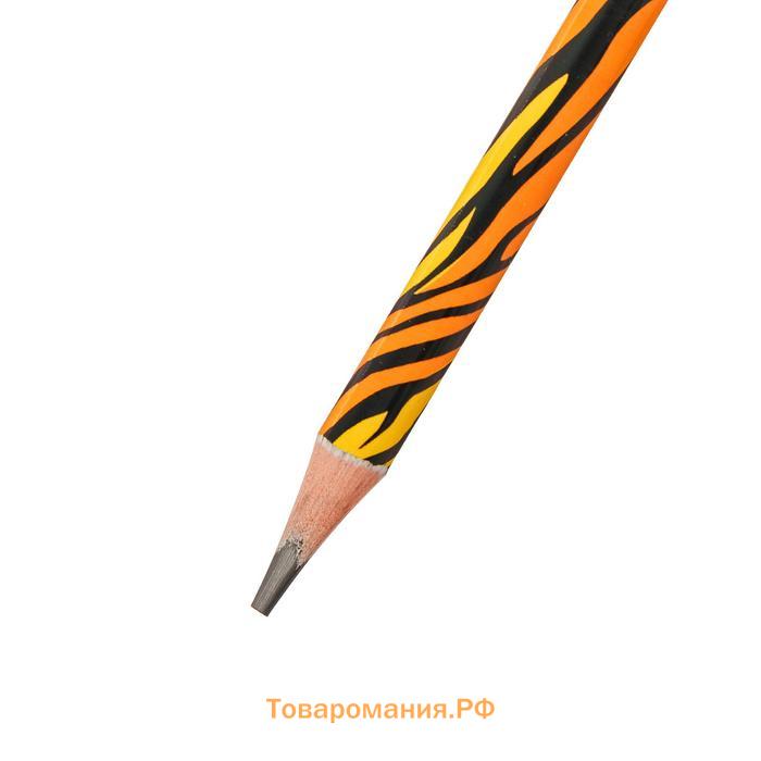 Карандаш чернографитный ArtGraphix Fun "Тигр", НВ, пластиковый корпус