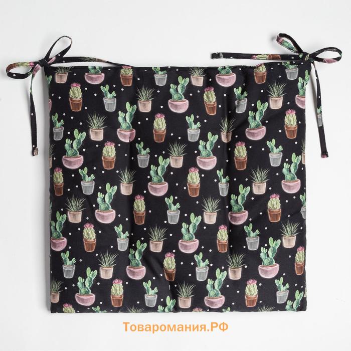 Подушка на стул "" Succulents 42х42см, 100% хл, 190 г/м2