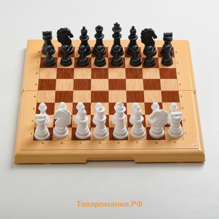 Шахматы настольные, 32×32 см, доска и фигуры пластик, h-от 4 до 7 см, d=2.6 см