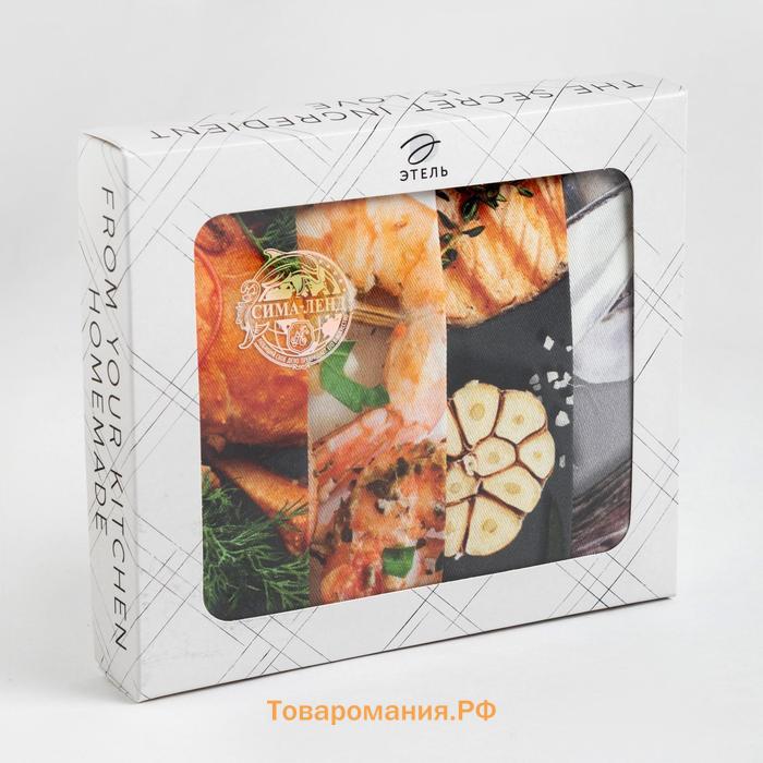 Набор полотенец "" Fish dish 4 шт, 100% хлопок