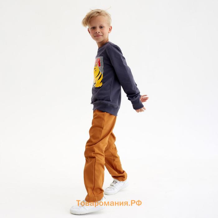 Свитшот для мальчика MINAKU: Casual Collection KIDS цвет графит, рост 110