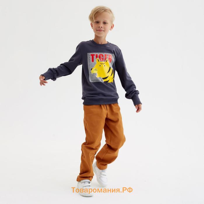 Свитшот для мальчика MINAKU: Casual Collection KIDS цвет графит, рост 110