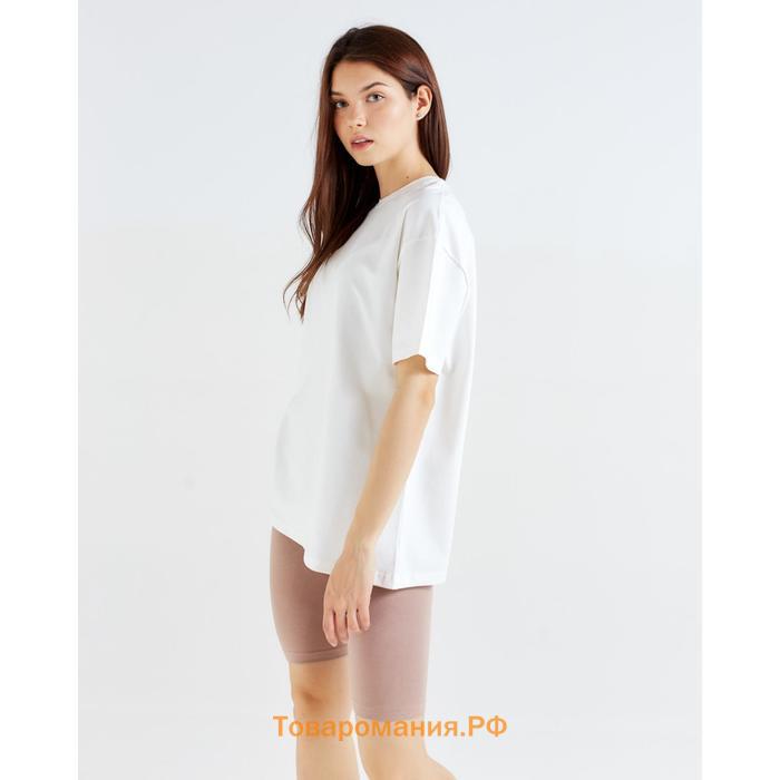 Футболка женская MINAKU OVERSIZE FIT: экрю, р-р 42