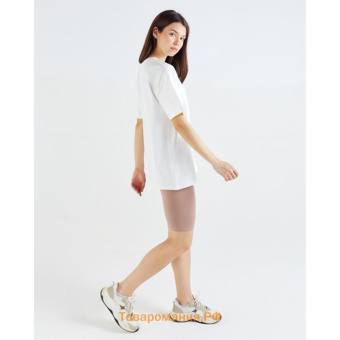 Футболка женская MINAKU OVERSIZE FIT: экрю, р-р 42