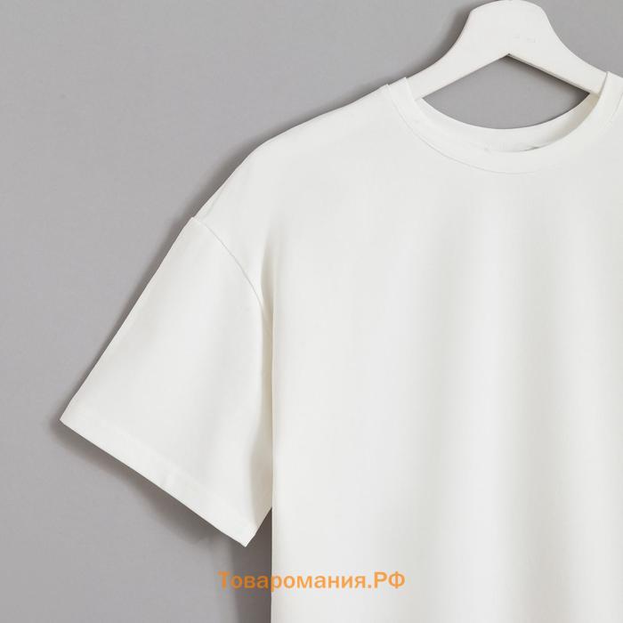 Футболка женская MINAKU OVERSIZE FIT: экрю, р-р 42