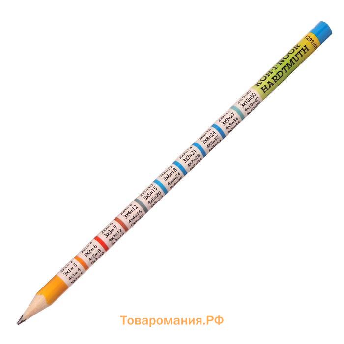 Карандаш чернографитный Koh-I-Noor 1291 "Таблица умножения", HB, без ластика