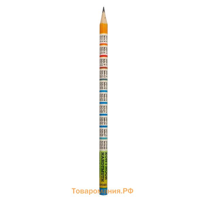 Карандаш чернографитный Koh-I-Noor 1291 "Таблица умножения", HB, без ластика