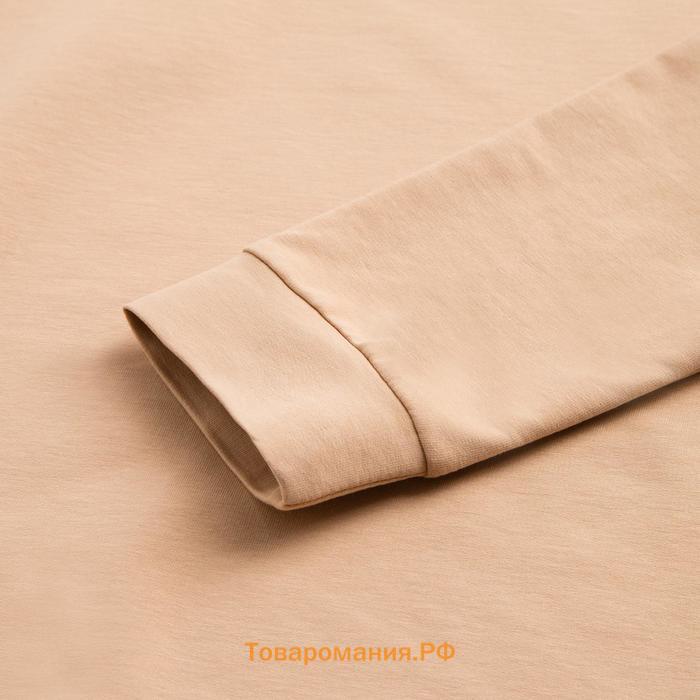 Костюм женский (худи, брюки) MINAKU: Casual Collection цвет песочный, размер 48