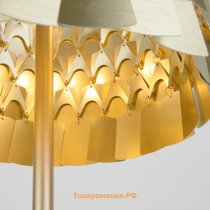 Настольная лампа Corazza, 4x60Вт E14, цвет шампань