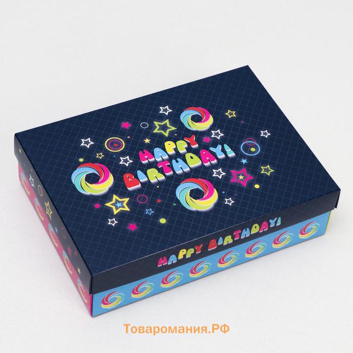 Подарочная коробка сборная «Диско», 21×15×5.7 см
