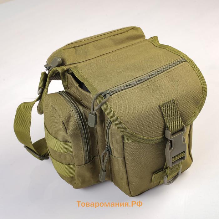 Сумка набедренная Adventure, камуфляж, зеленая