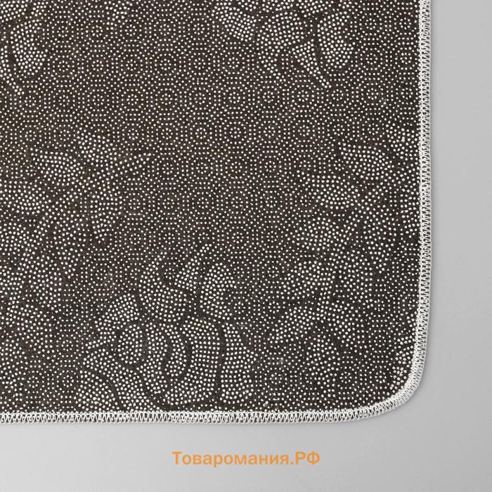 Коврики для ванной и туалета  «Пёрышки», 2 шт., 50×80 см, 50×40 см, форма МИКС