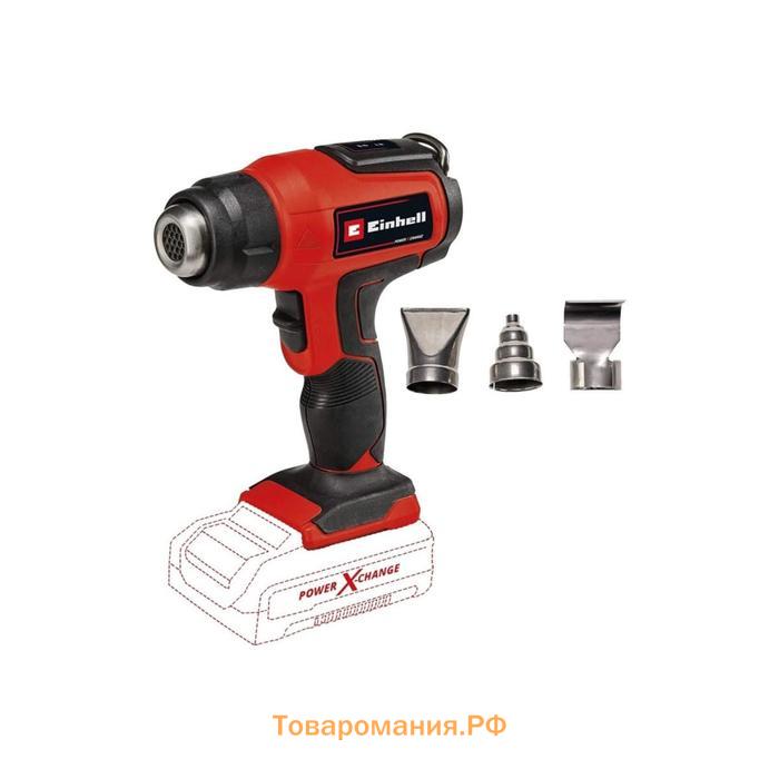 Фен аккумуляторный Einhell TE-HA18Li-Solo, 18 В, Li-Ion, 200 л/мин, 350/500 C°, БЕЗ ЗУ И АКБ