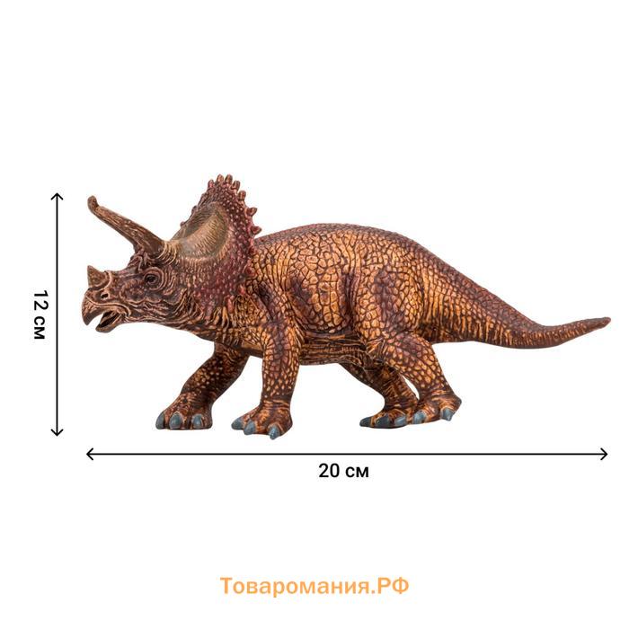 Фигурка динозавра «Мир динозавров: трицератопс», 20 см