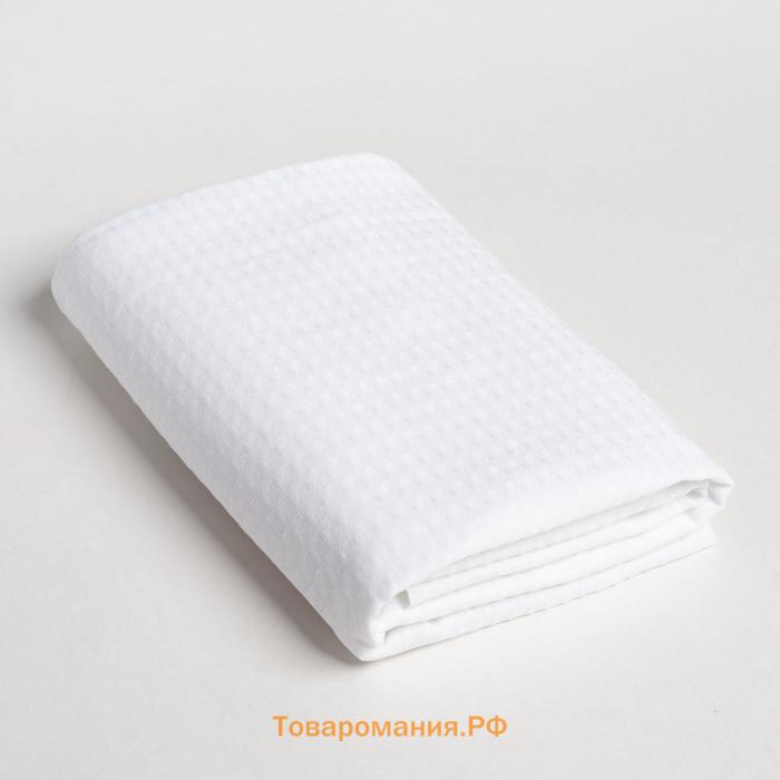 Полотенце вафельное банное Экономь и Я 80х150 см, цвет белый