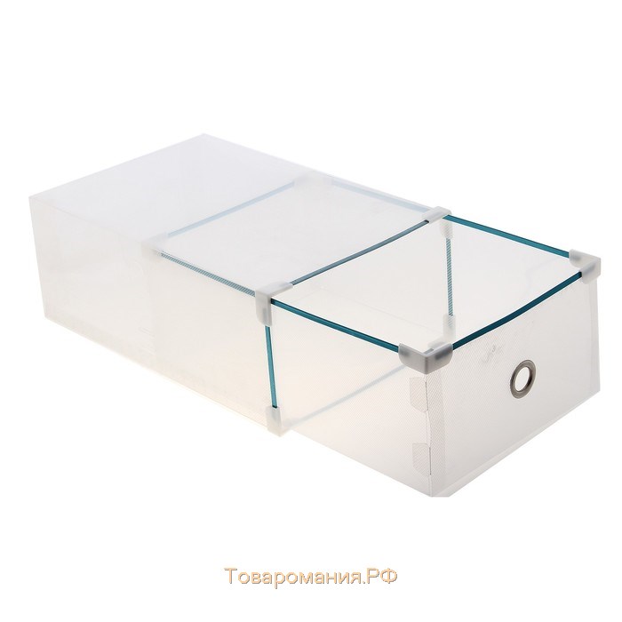 Коробка для хранения обуви выдвижная Large size, 22×34×13 см, цвет белый