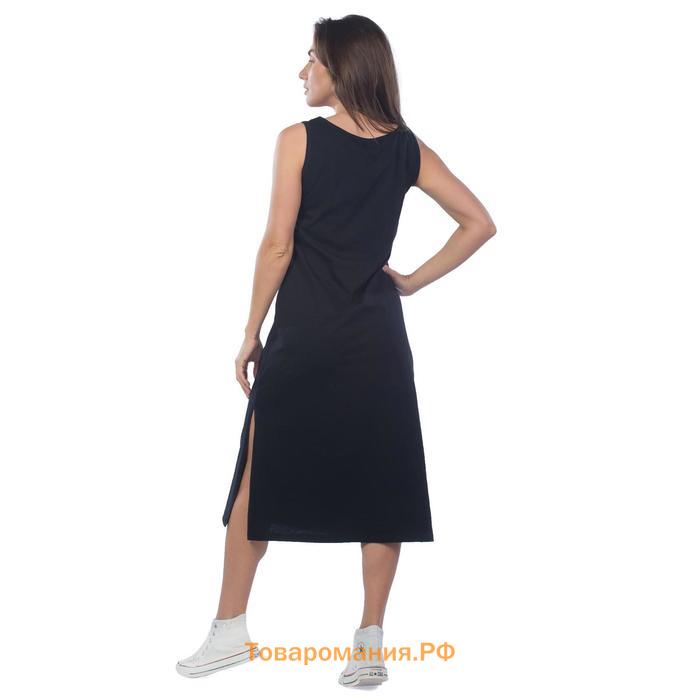 Платье женское, размер 44, цвет чёрный