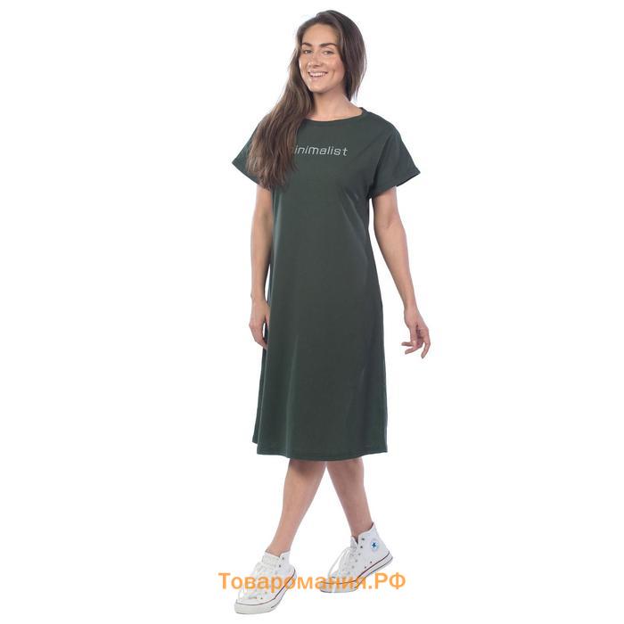 Платье женское, размер 44, цвет хаки
