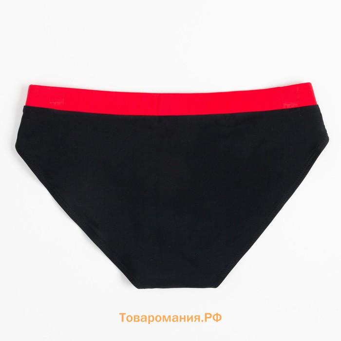 Плавки купальные для мальчика MINAKU, рост 86-92 см, чёрные/красные