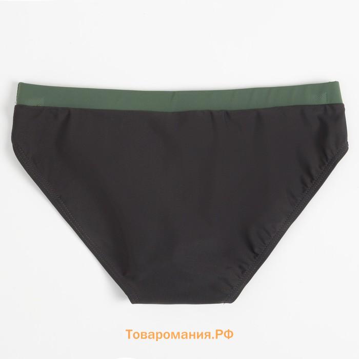 Плавки купальные для мальчика MINAKU, серый/хаки, рост 110-116 см