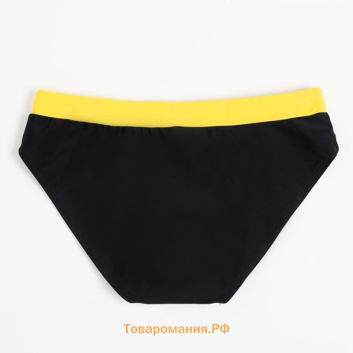 Плавки купальные для мальчика MINAKU, рост 110-116 см, чёрные/жёлтые