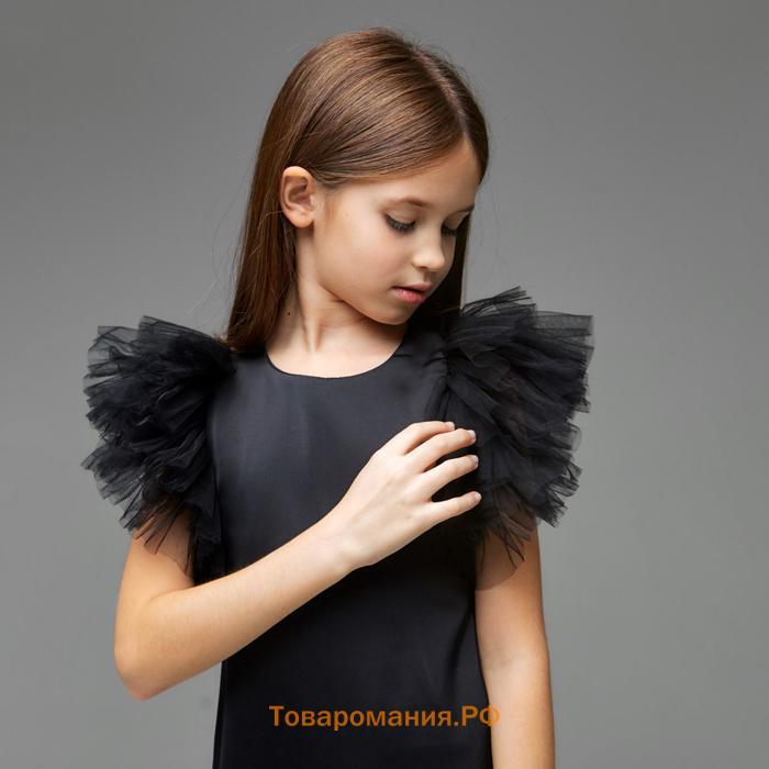 Новый год. Платье нарядное детское MINAKU: PartyDress цвет черный, рост 134