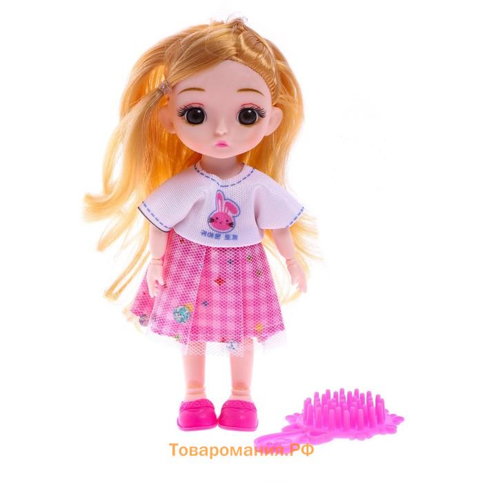 Кукла модная шарнирная «Мика» в платье, МИКС