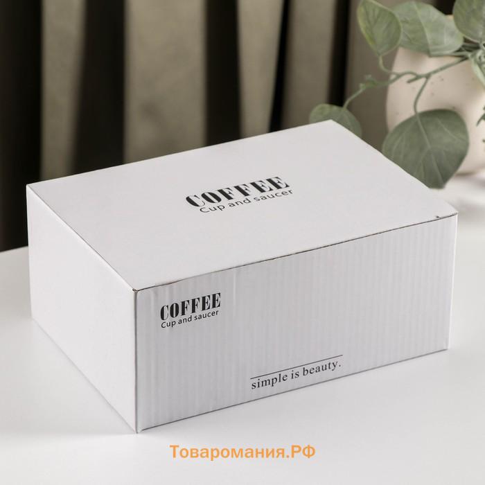 Чайная пара «Котик», 3 предмета: чашка 200 мл, блюдце 18.5×13.5 см, ложка, керамика