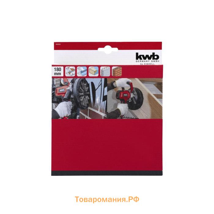 Щетка проволочная KWB, d=180 мм, 3000 об/мин, М14, волнистая, толщина проволоки 0.2 мм