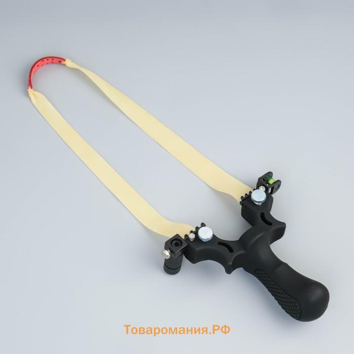 Рогатка спортивная «Патриот» с уровнем и прицелом, пластик, чёрная