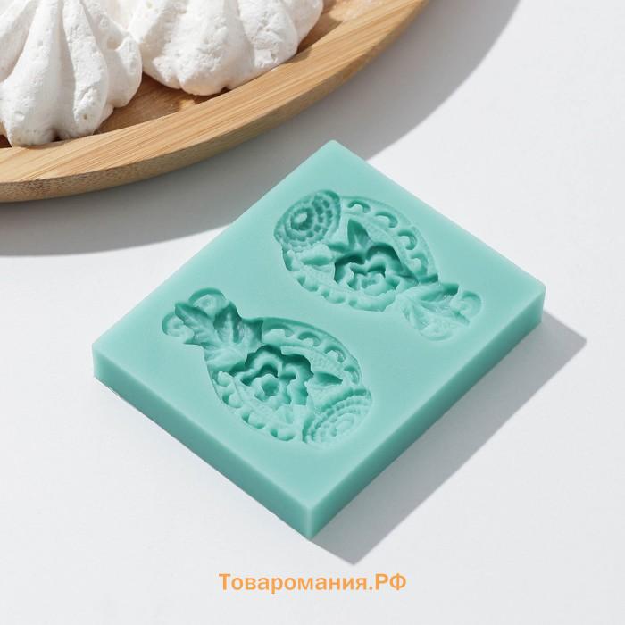 Молд для заливки «Гавайский ананас», силикон, 7.5×6 см, зелёная