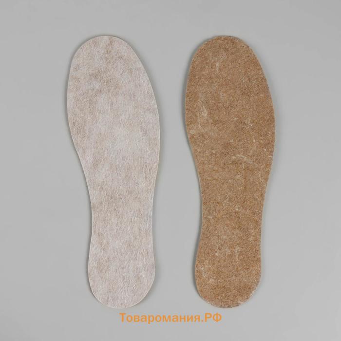 Стельки для обуви «Мягкий след», универсальные, 36-46 р-р, 30 см, пара, цвет бежевый