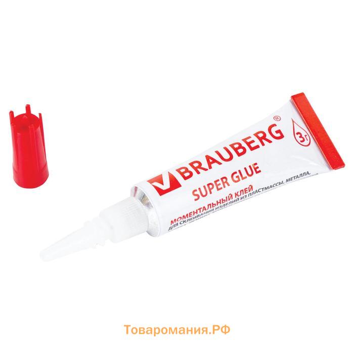 Клей моментальный BRAUBERG 605566, прочный, 3 г