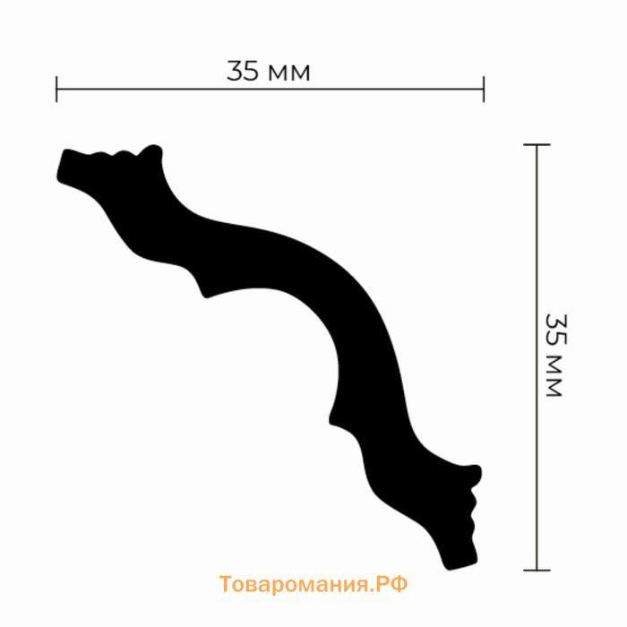 Плинтус потолочный T-45 35х35х2000мм