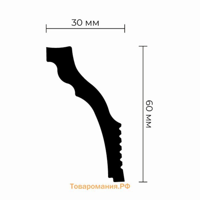 Потолочный плинтус для натяжных потолков R-65 30х60х2000мм