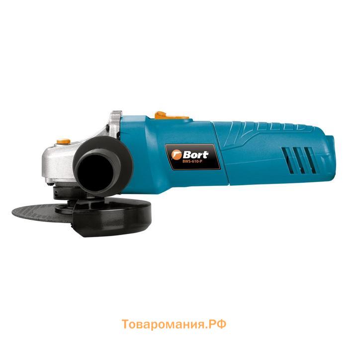 УШМ Bort BWS-610-P, 600 Вт, 11000 об/мин, 115 мм