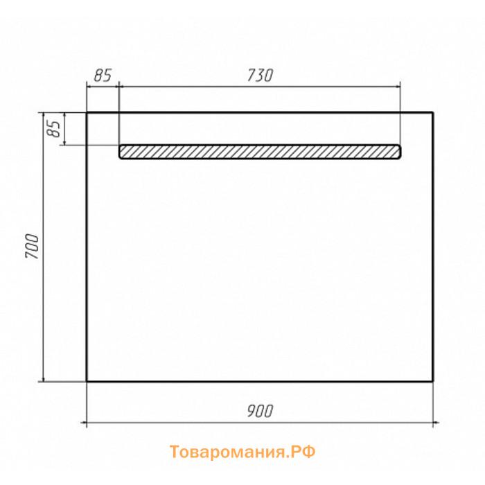 Зеркало Домино Good Light 90, с подсветкой, 700х900 мм