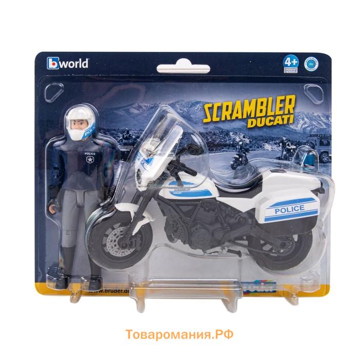 Игровой набор Мотоцикл Scrambler Ducati с фигуркой полицейского