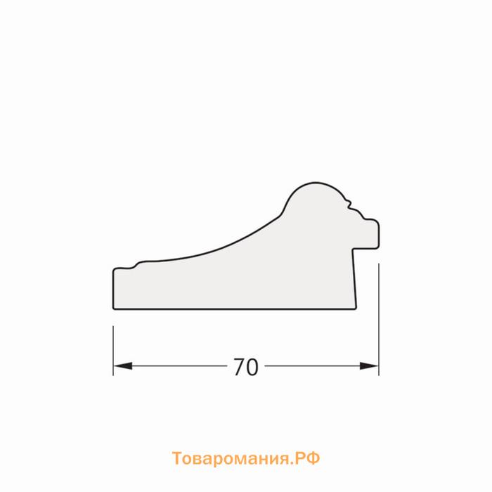 Зеркало в багетной раме, состаренная бронза с плетением 70 мм, 63х63 см