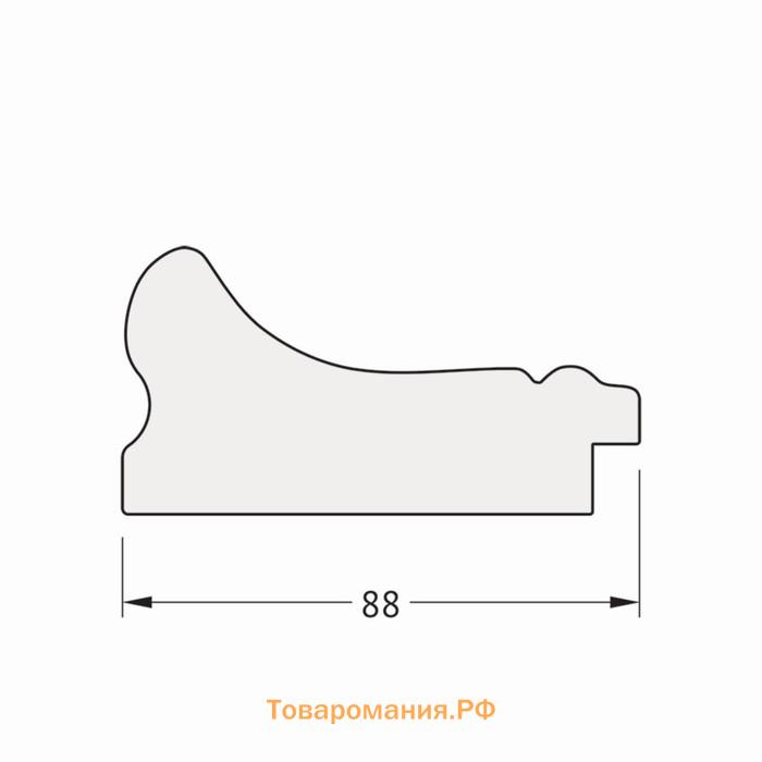 Зеркало в багетной раме, хамелеон 88 мм, 56,6х56,6 см