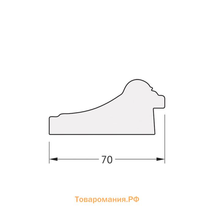 Зеркало в багетной раме, состаренная бронза с плетением 70 мм, 73x93 см