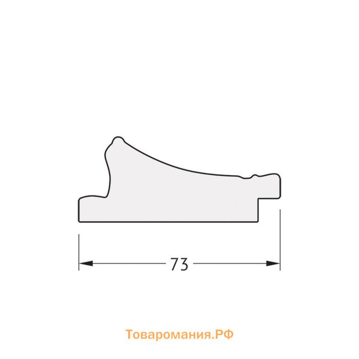 Зеркало в багетной раме, медный эльдорадо 73 мм, 63x83 см